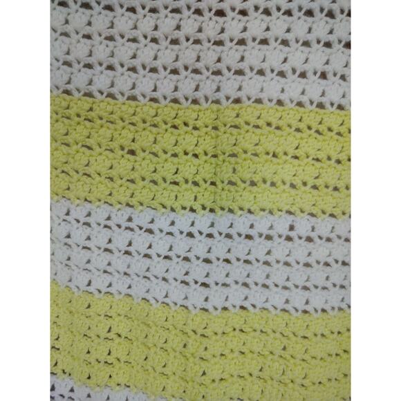 Handmade Knitted/Crocheted Striped Baby Blanket - Picture 6 of 12
